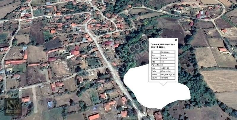 Yenice Örencik Köyü Satılık Tarla Yenice Örencik Köyünde 10.261,80 M2 Köy İçi İmarlı Arsa