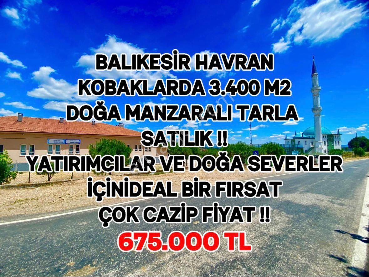 Havran Kobaklar Satılık Tarla Balıkesir Havran Kobaklar Mah.3.400 M2 Müstakil Tapulu Arazimiz Fırsat Fiyat !!