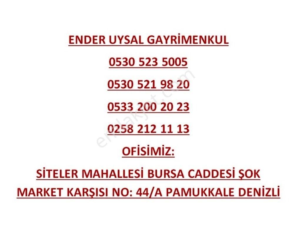 Pamukkale Siteler Satılık Daire Ender Uysal Gayrimenkulden 2+1 Balkonlu Çift Cephe Satılık Daire...