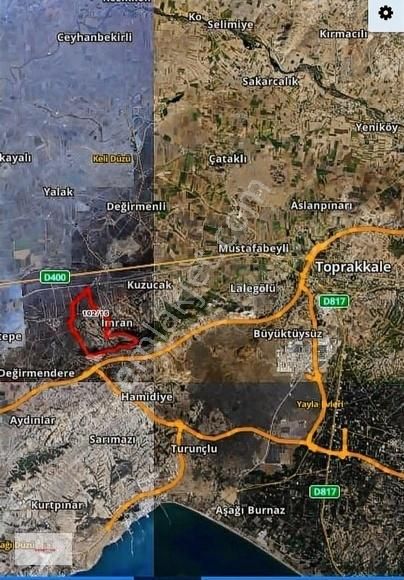 Ceyhan Soğukpınar Satılık Tarla Ceyhan Soğukpınar'da 54.665m2 Narenciye Bahçesi