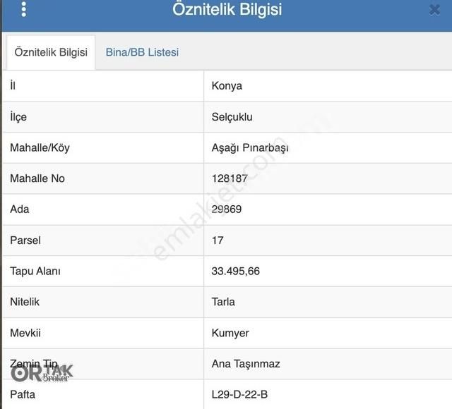 Selçuklu Aşağıpınarbaşı Satılık Tarla Aşağı Pınarbaşı'nda 3500 M² Satılık Hisse Yüksek Potansiyelli