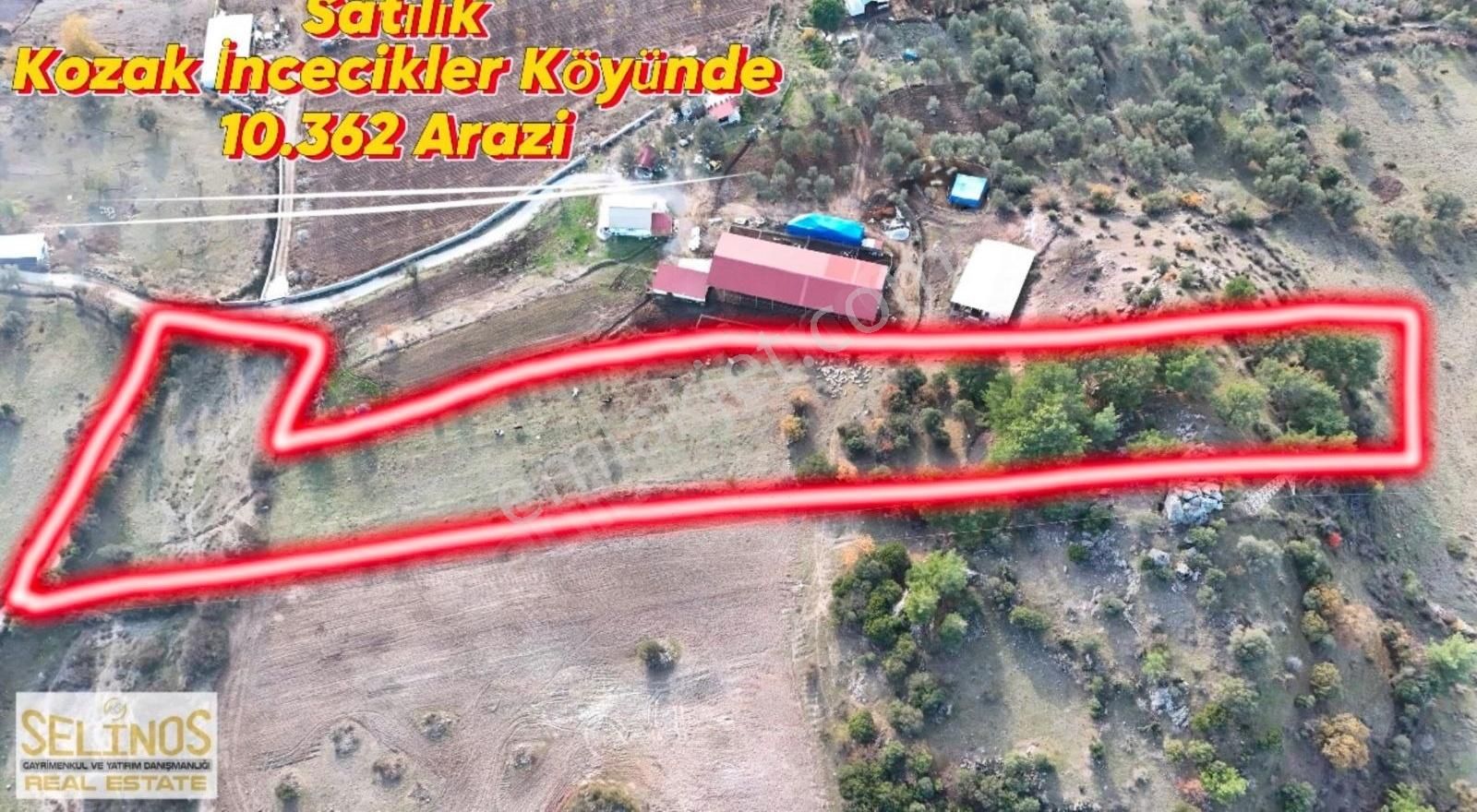 Bergama İncecikler Satılık Tarla Selinos'dan İncecikler'de İşletme Yapmaya Uygun 10.362 M2 Tarla