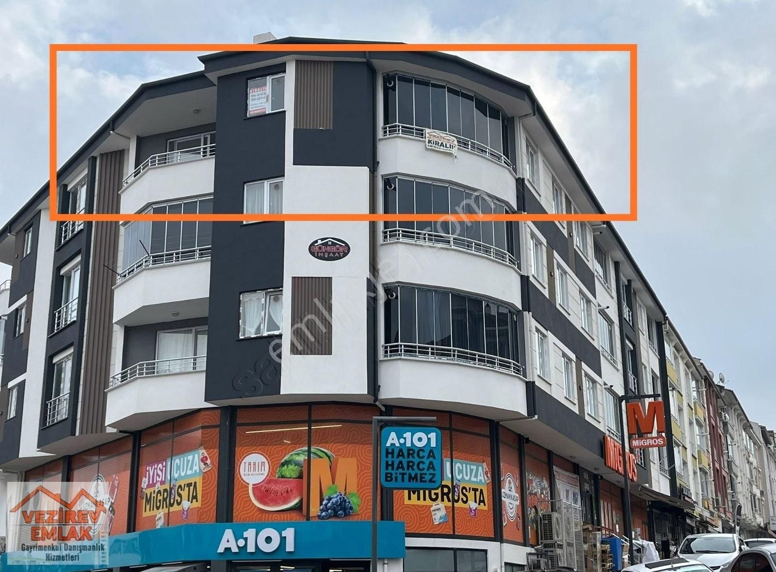 Vezirköprü Atatürk Kiralık Daire Vezirev Emlak'tan Atatürk Mah. Migros Üstü 3+1 Lüx Kiralık Daire