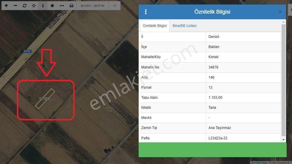 Denizli Baklan Konak Da 1103 M2 Tek Tapu Tarla Karadeniz Emlakta - Görsel 19