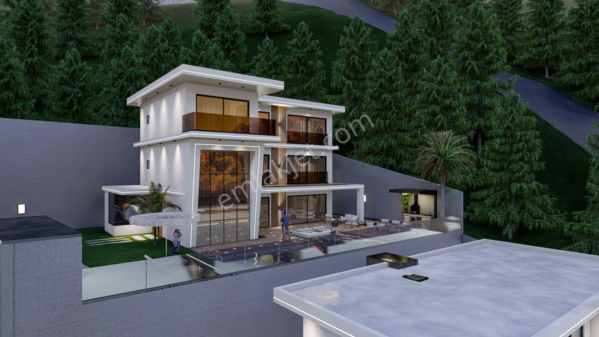 Alanya Tepe Satılık Villa İmarlı Alanya Tepe Full Deniz Şehir Manzaralı