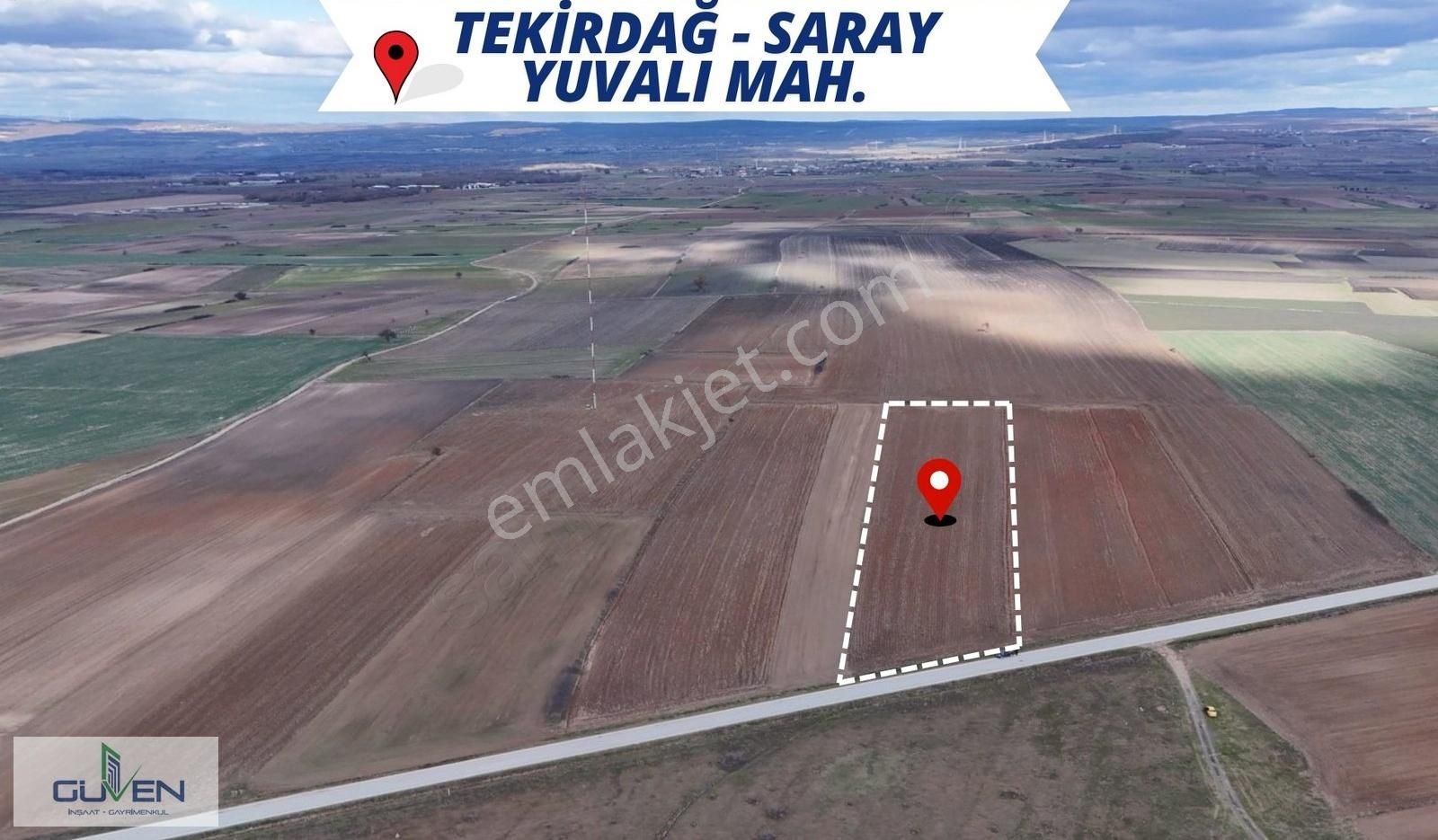 Saray Yuvalı Satılık Tarla Güven'den Sarayda 210m²asfalta Cephe Kupon Parselimiz Satıştadır