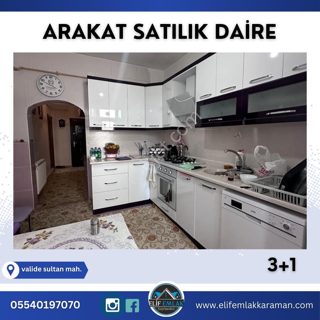 Karaman Merkez Valide Sultan Satılık Daire Çarşı Da 3+1 Arakat Satılık Daire