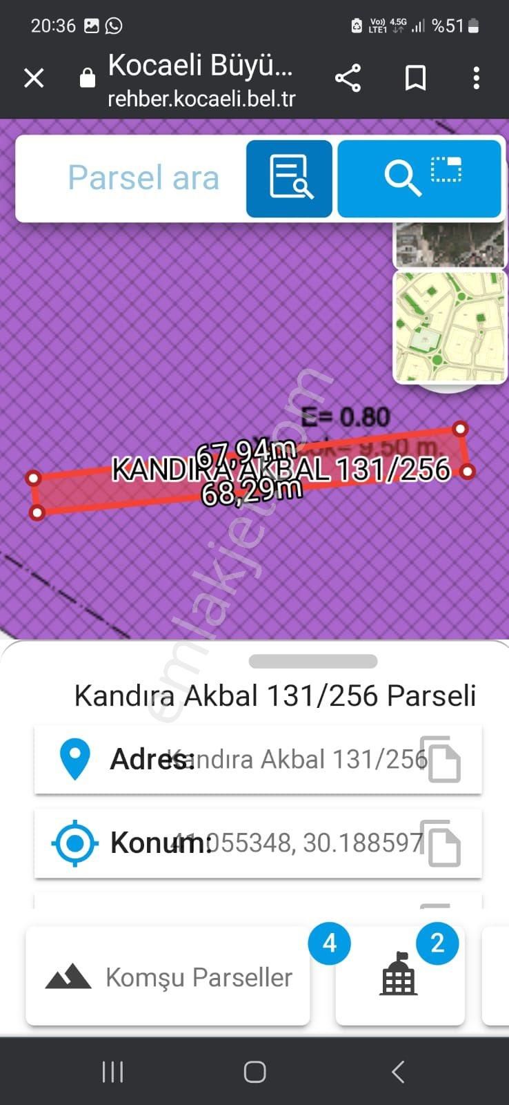 Kandıra Akbal Satılık Sanayi İmarlı Kandıra Da Sanayi İmarlı Satılık