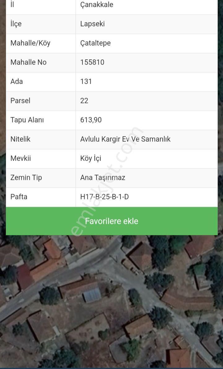Çanakkale Lapseki Çataltepe Köyünde Satılık Arsa - Görsel 2