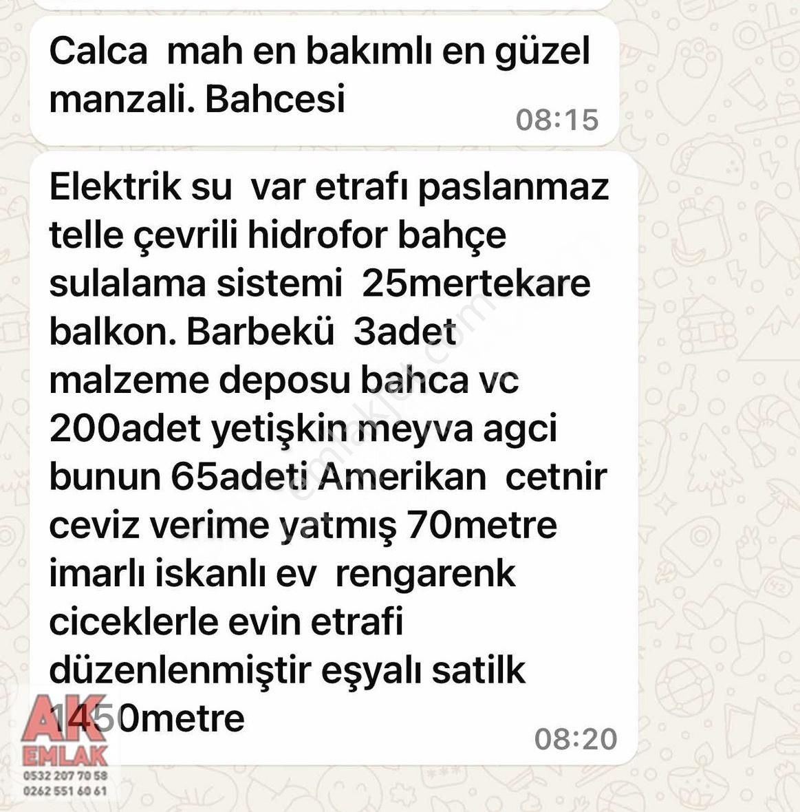 Kandıra Çalca Satılık Müstakil Ev Kandıra Çalca Da Ev Ve Meyve Bahçesi