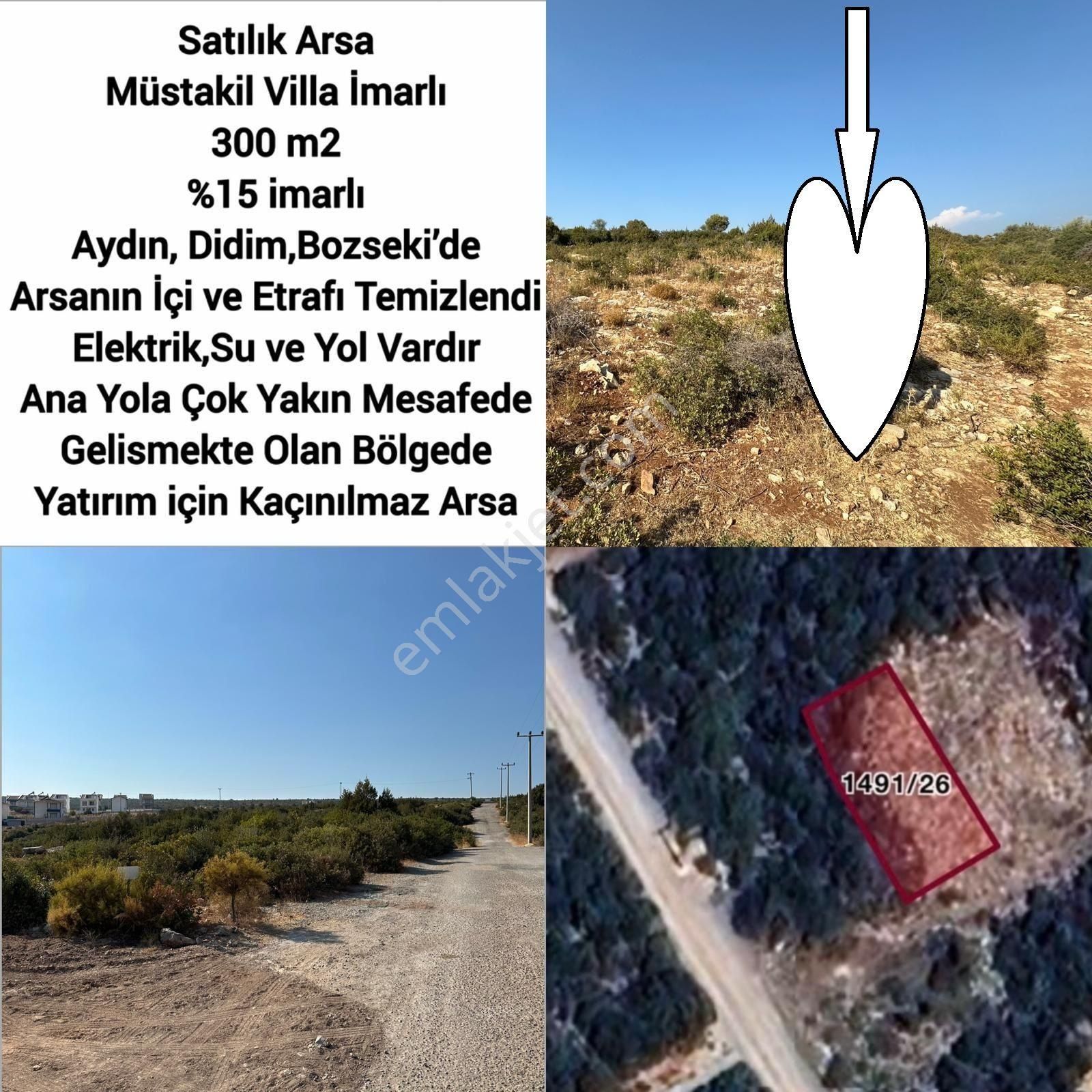 Didim Ak Yeniköy Satılık Konut İmarlı Didim Akyeniköy Bozseki De Satılık 300 M2 Villa İmarlı Arsa