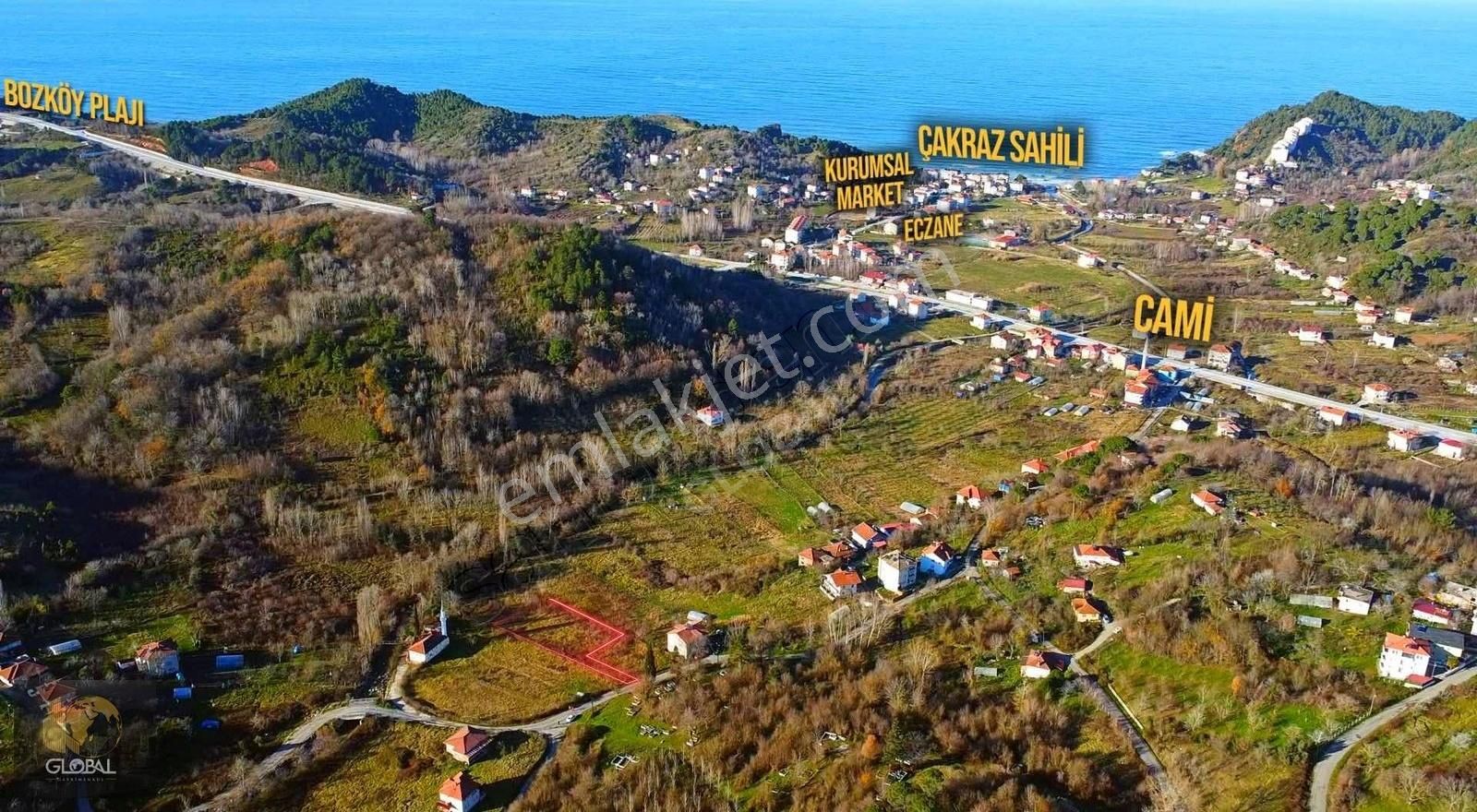 Amasra Şenyurt Köyü (Köprübaşı) Satılık Konut İmarlı Global Den Çakraz Şenyurt Da 982.41m2 Satılık İmarlı Arsa