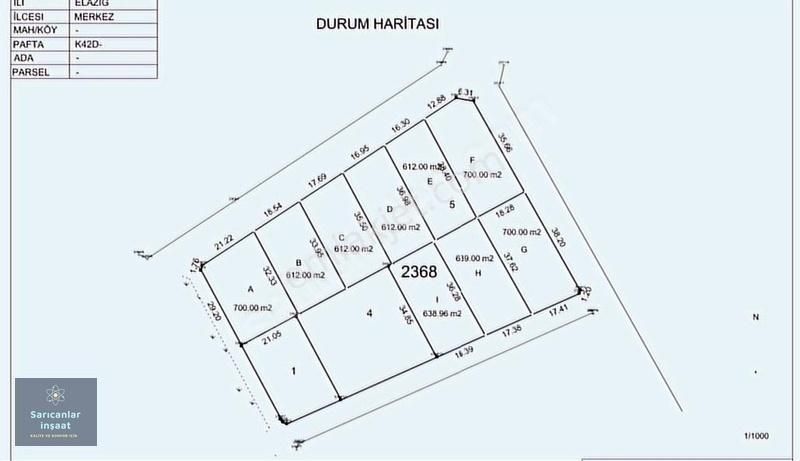 Elazığ Merkez Hilalkent Satılık Konut İmarlı Elazığ Merkez Bızmışen Mahallesinde Satılık İmarlı Asalar