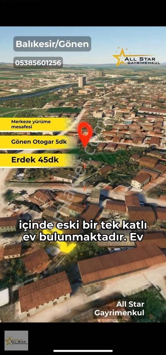 Gönen Tırnova Satılık Konut İmarlı Gönen Merkeze Yakın 4 Kat İmarlı Arsa Ve Tek Katlı Ev,kk Geçerli