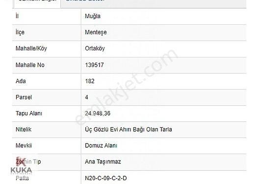 Menteşe Ortaköy Satılık Tarla Muğla Menteşe Ortaköy De Satılık Bahçe Iı