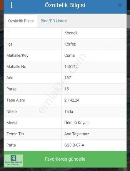 Körfez Cuma Satılık Tarla Kocaeli Körfez Cuma Köyü'nde 2,142 M2 Satılık Arsa