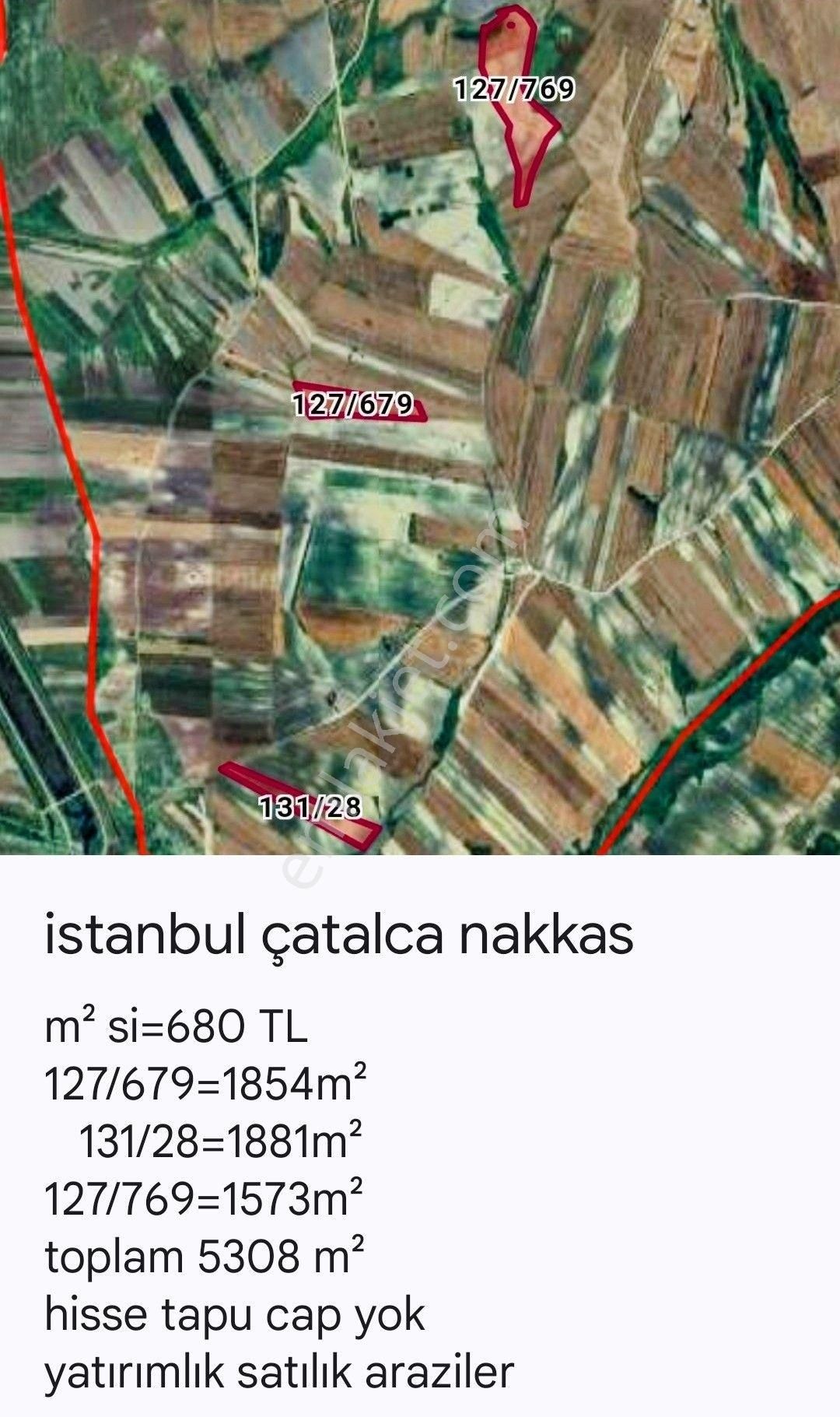 Çatalca Nakkaş Satılık Tarla Catalca Nakkas 5300m² Yatırımlık Satılık Parseller