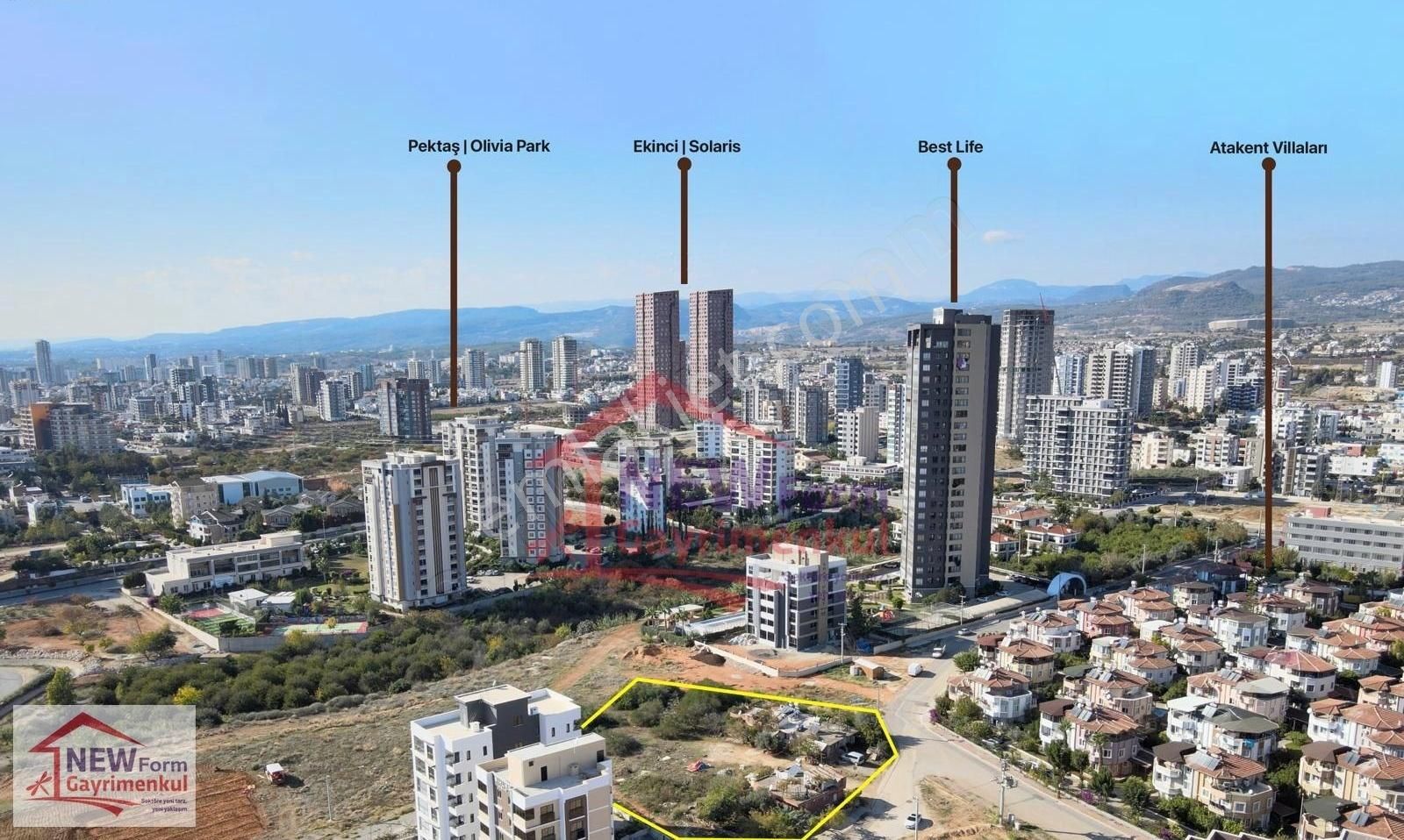 Yenişehir 50. Yıl Satılık Konut İmarlı New Form'dan 50.yıl Mahallesi'nde 2407 M2 Satılık Arsa