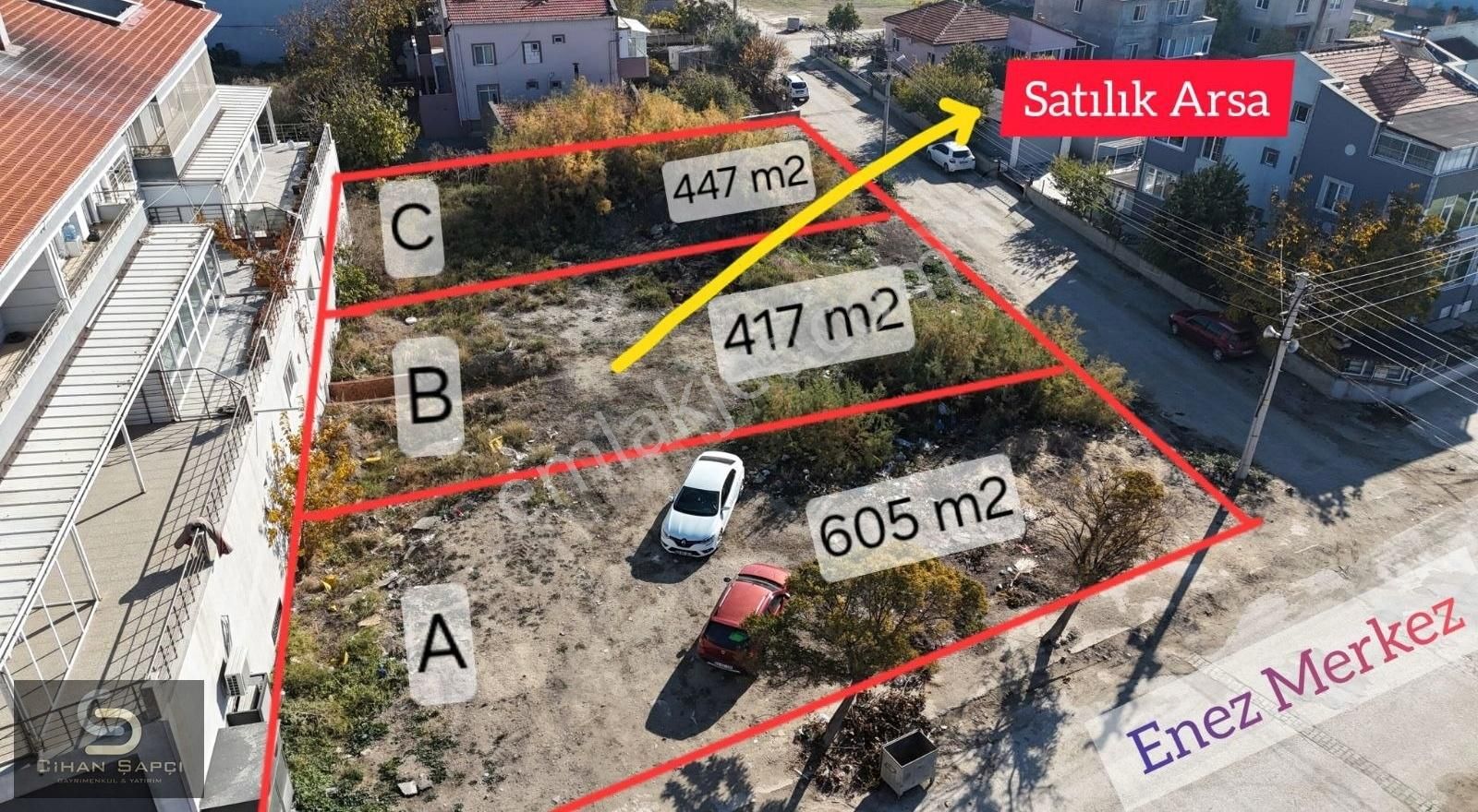 Enez Gaziömerbey Satılık Konut İmarlı Cihan Şapçı G&y;enez'in Kalbinde Harika Bir Konumda Arsa..!