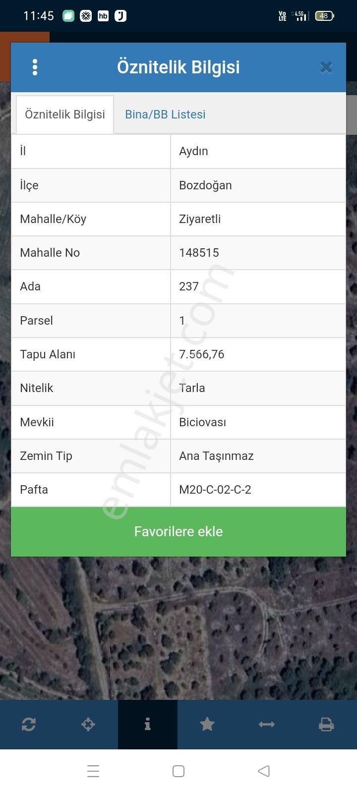 Bozdoğan Mahallesinde Zeytinli Bahçe Restaurant Arkası Tarlanın 1/4 Hissesi Satılık - Görsel 8