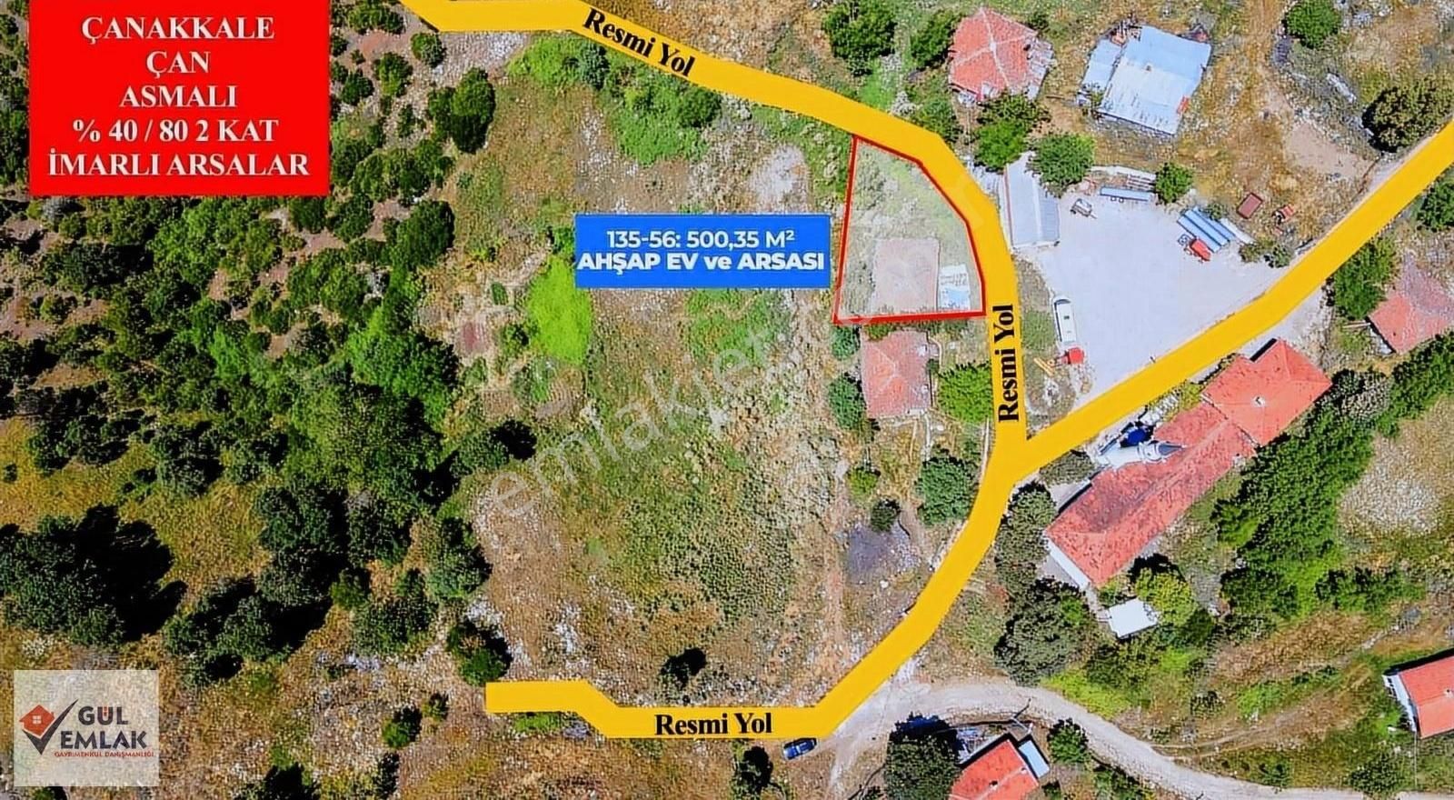 Çan Asmalı Köyü Satılık Müstakil Ev Çan Asmalıda 500 M2 Arsa İçinde Eski Taş Evim Acil Uygun Fiyat