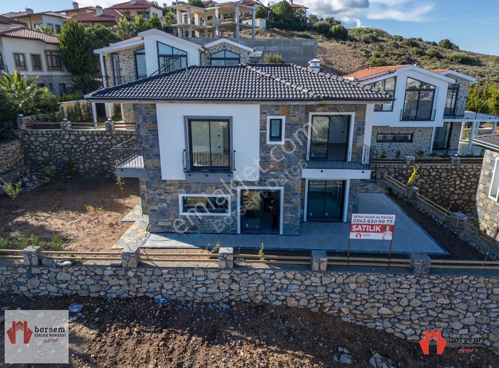 Datça İskele Satılık Villa Borsem Datça - Burgaz Mevkii Tam Müstakil Deniz Manzaralı Villa