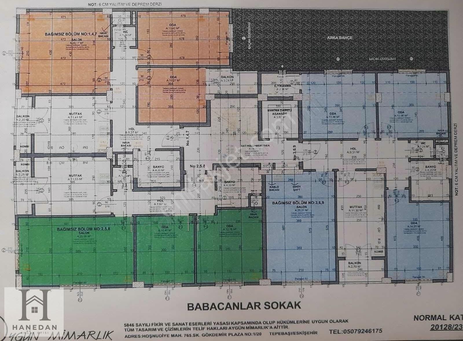 Odunpazarı Emek Satılık Daire Hanedan Emlak'dan Güzel Konumda 125m2 3+1 Satılık Daireler