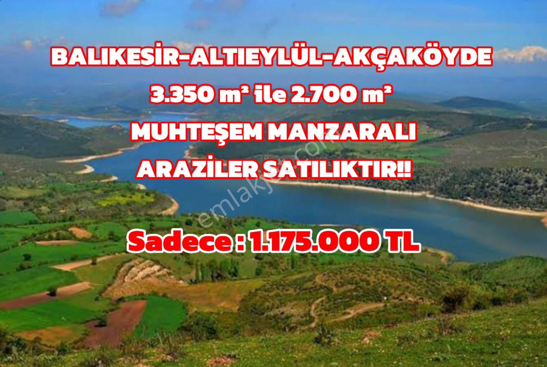 Altıeylül Akçaköy Satılık Tarla Balıkesir Altıeylül Merkezde 3.350 M2 İle 2.700 M2 Araziler Satılıktır Fırsat Fiyat!!