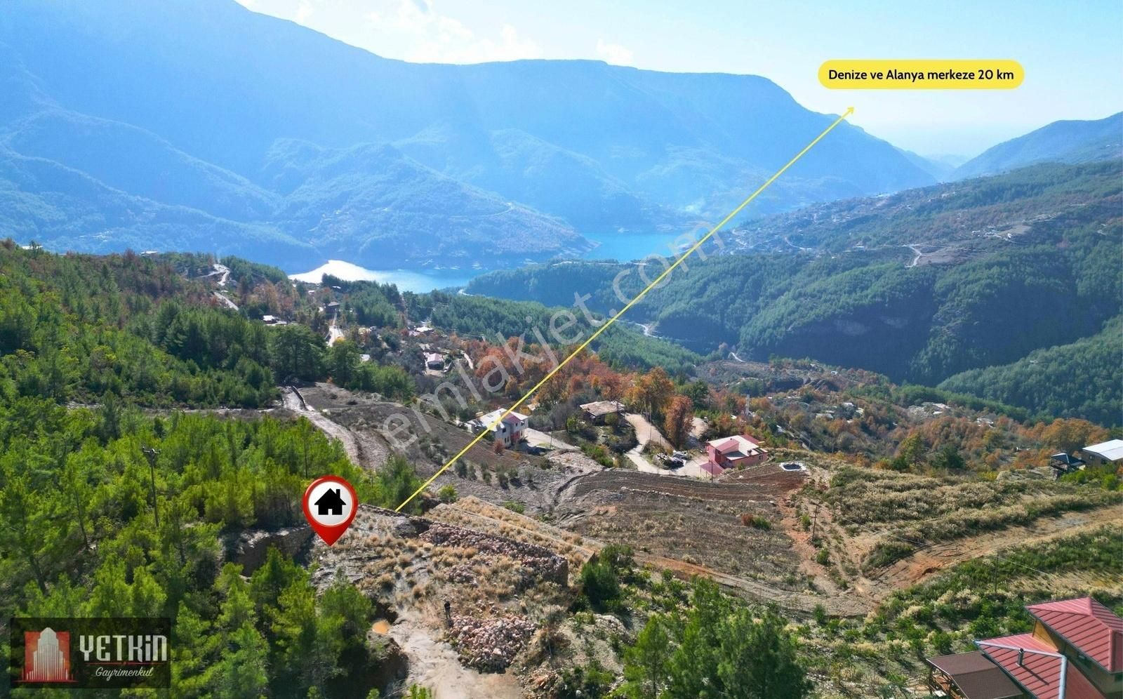 Alanya Üzümlü Satılık Tarla Satılık 1.252m² Emsalsiz Arazi Panoramik Deniz Ve Dim Manzarası