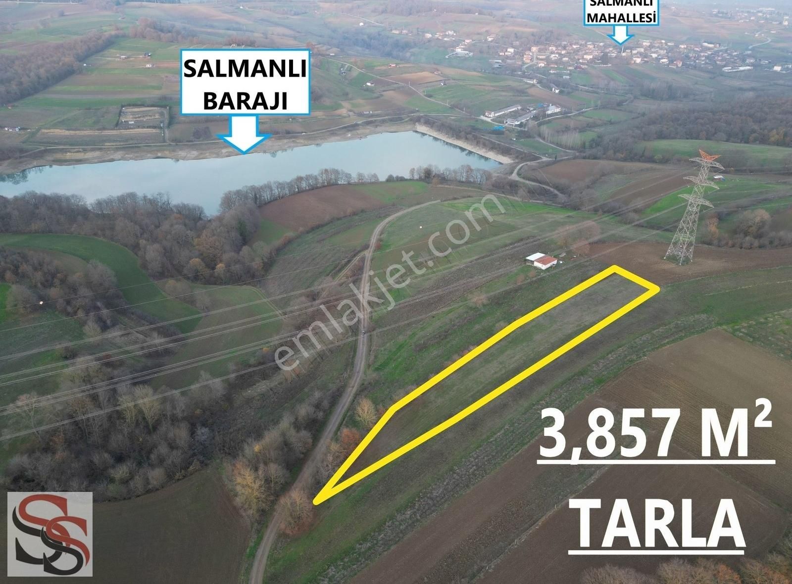 Adapazarı Salmanlı Satılık Tarla Salmanlı Mah. Muhteşem Konumda 3,857 M² Baraj Manzaralı Tarla