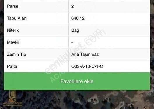 Toroslar Arpaçsakarlar Satılık Konut İmarlı Acar Group'tan Arpaçsakarlar'da 640m2 Konut İmarlı Satılık Arsa