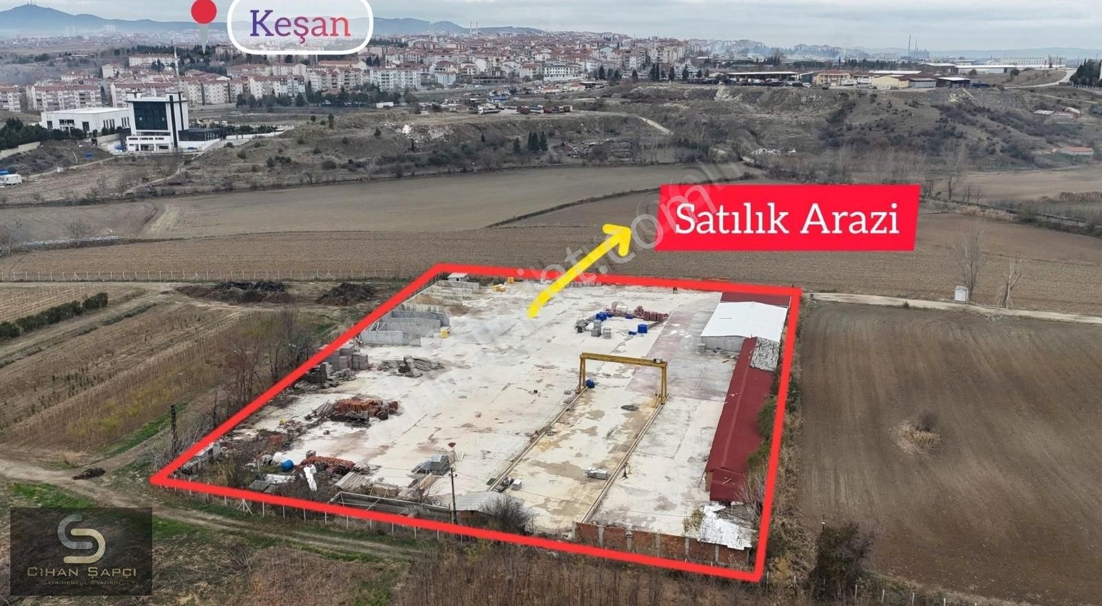 Keşan İspat Cami Satılık Depo, Antrepo İzinli Cihan Şapçı G&y;şehrin Kenarında Yatırım Fırsatı Satılık Arazi.!