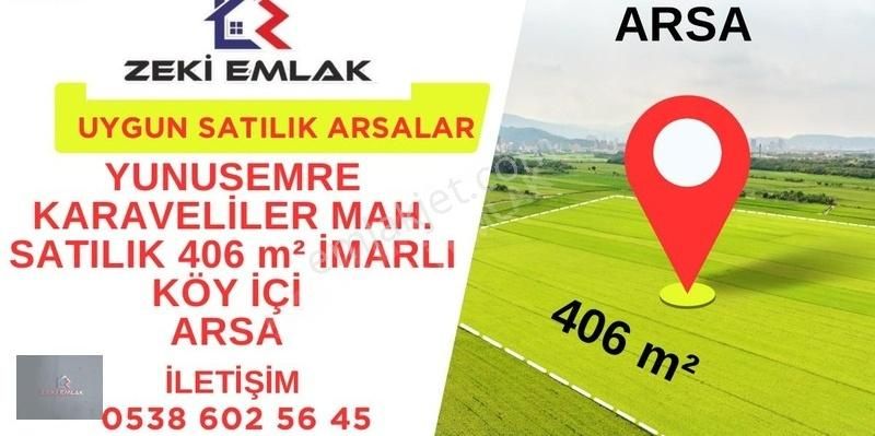 Yunusemre Karaveliler Satılık Konut İmarlı Zeki Emlak'tan Yunusemre Karaveliler Mh. 406 M² Satılık Arsa