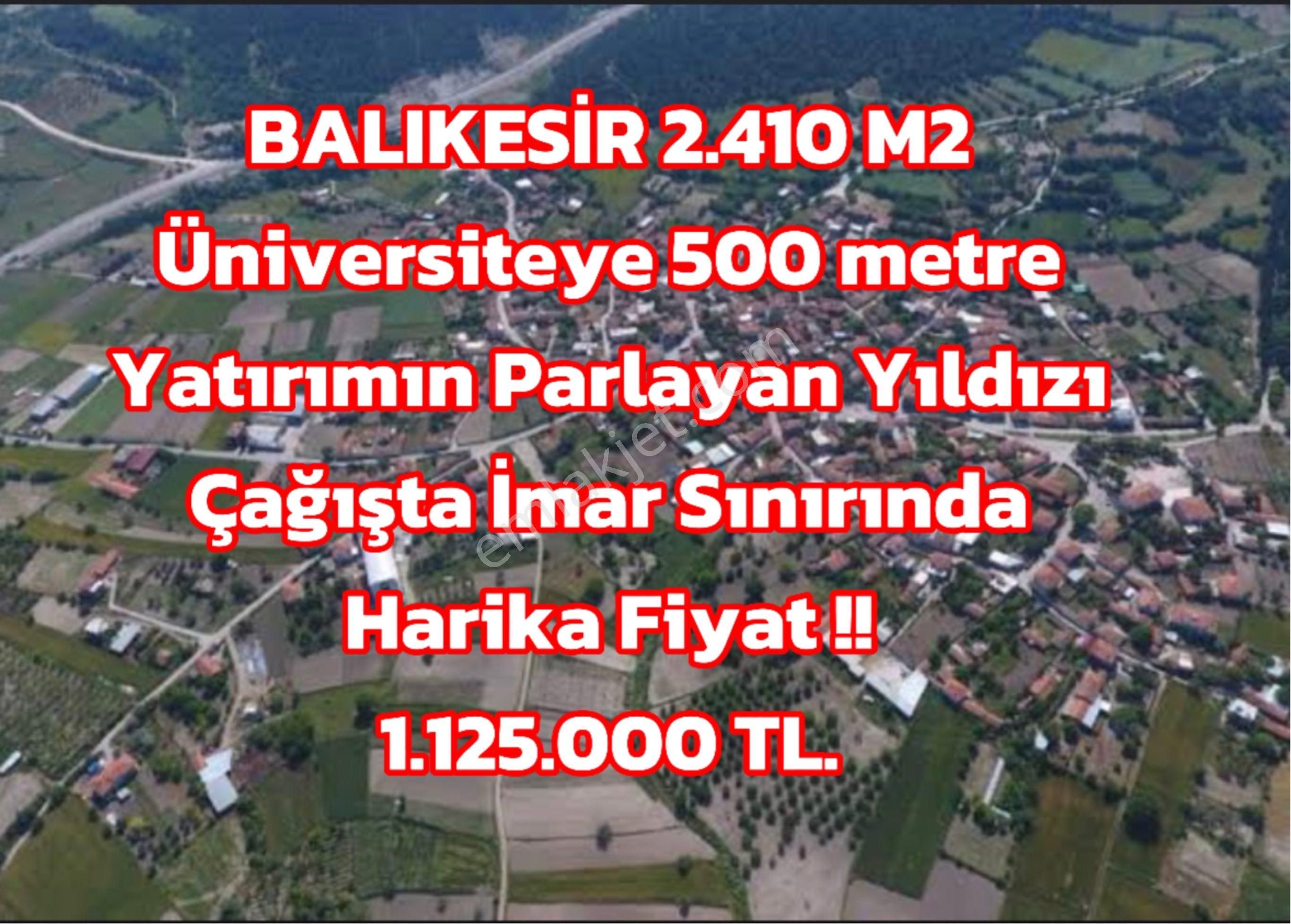 Bigadiç Çağış Satılık Tarla Balıkesir Çağış Yerleşkesi Köy İçi 2.410 M2 Arsa Vasfında Arazi Fırsat Fiyat!!