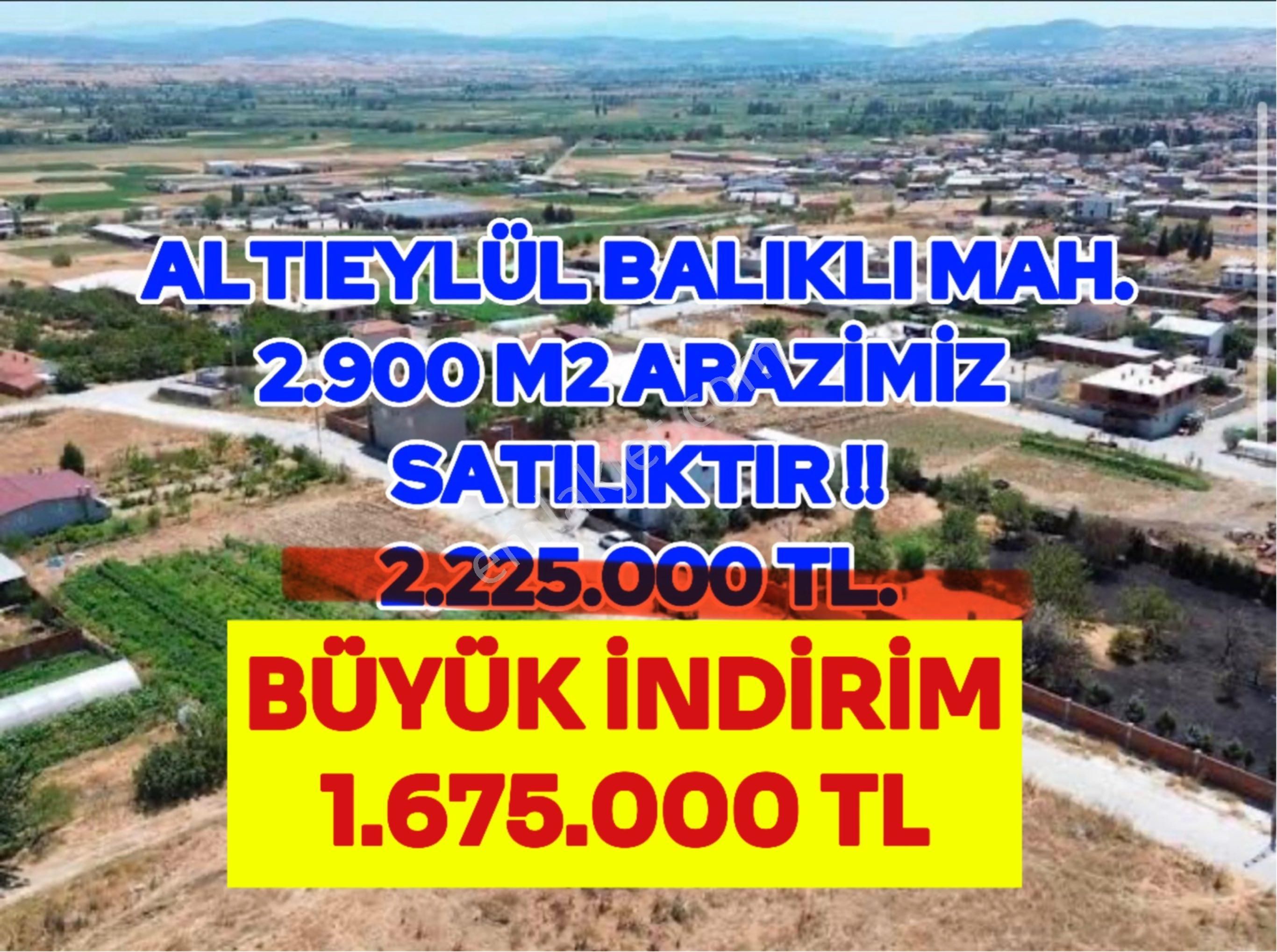 Altıeylül Balıklı Satılık Tarla Balıkesir Altıeylül Balıklı Mah. 2.900 M2 Arazimiz Satılıktır Fırsat Fiyat!!