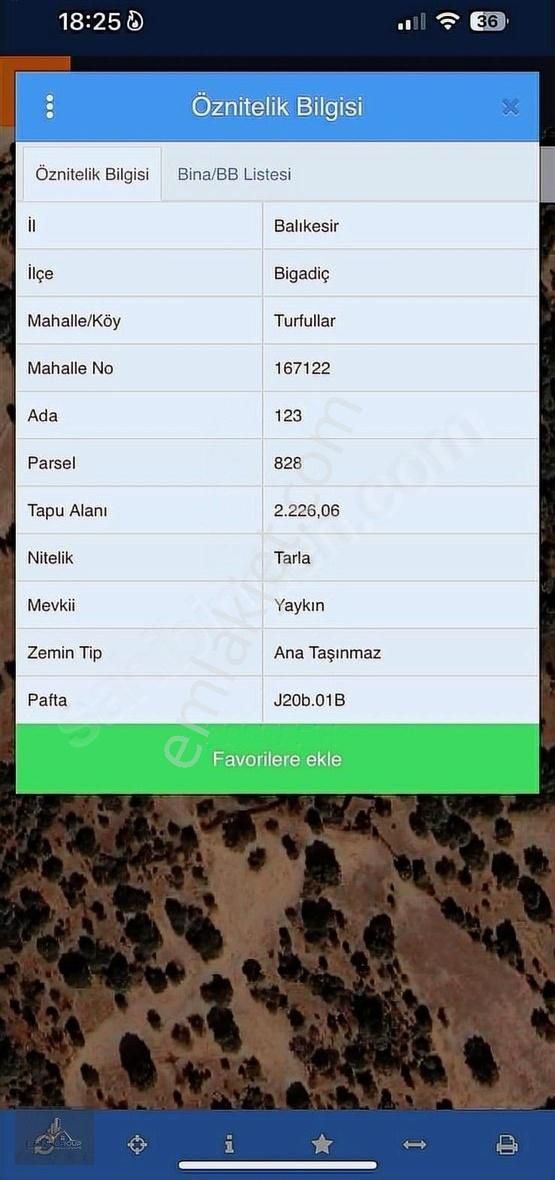 Bigadiç Turfullar Satılık Tarla Balıkesir Bigadiç Turfullar Mah.de 2.226 M2 Satılık Arazi/tarla