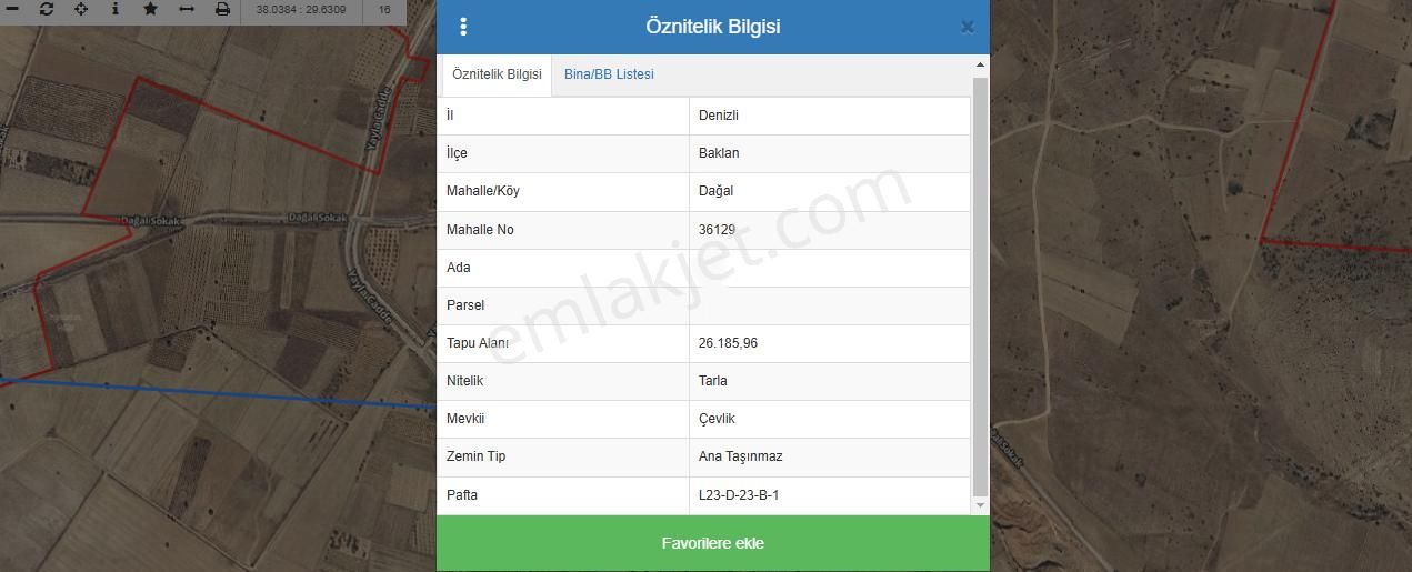 Baklan Dağal Satılık Tarla Ayşah Gayrimenkul'den Denizli Baklan'da 26 Dönüm Tarla Çok Uygun Fiyata Satılık
