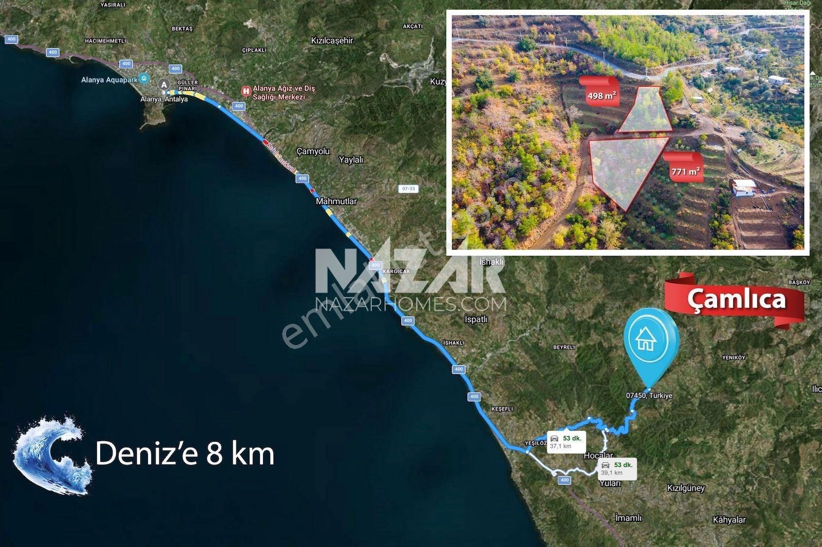 Alanya Çamlıca Köyü’nde Satılık 1.269 M² Tarla - Görsel 3