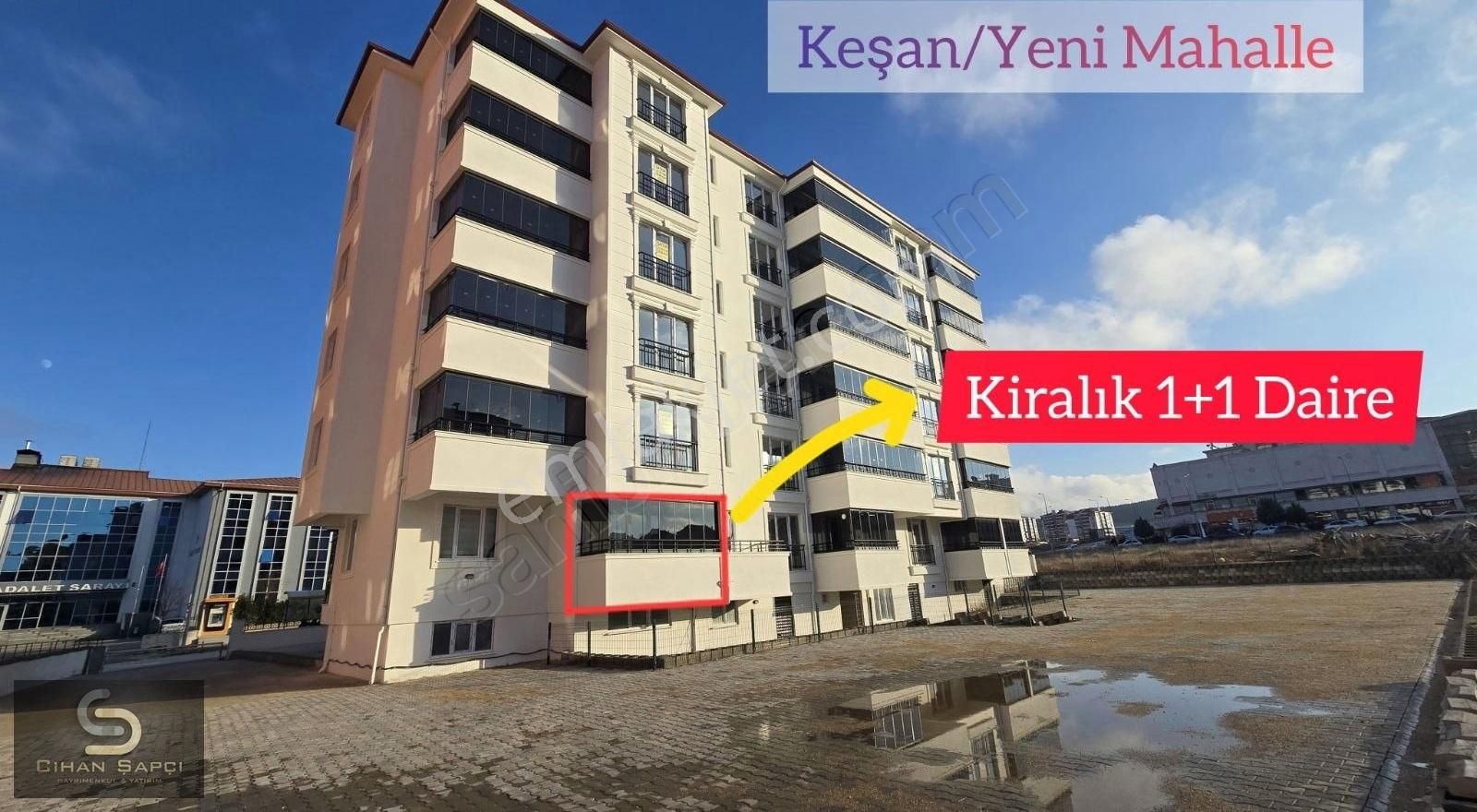 Keşan Yeni Kiralık Daire Cihan Şapçı G&y;keşan Adliye Sarayı Karşısı Eşyalı 1+1 Daire.!