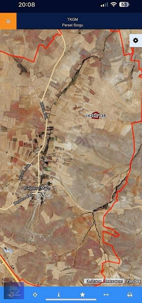 Selçuklu Dağdere Satılık Tarla Dağderede Müstakil 17751 M2 Yolu Olan Satılık Tarla