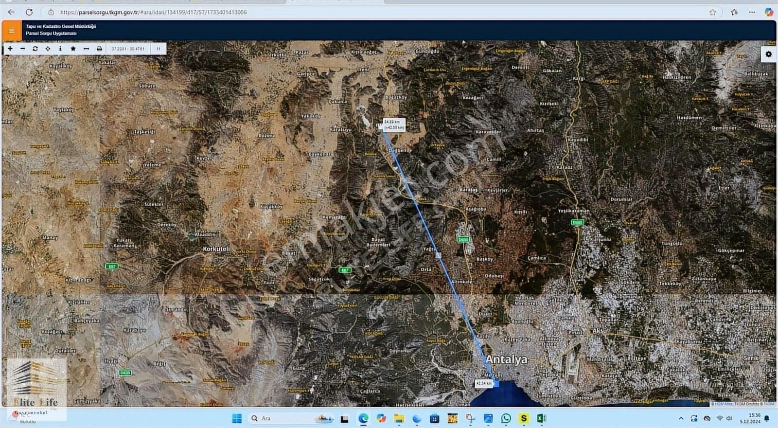 Döşemealtı Bademağacı Satılık Tarla Antalya Döşemaltında 11.585 M2 İmar Sınırında Tarla