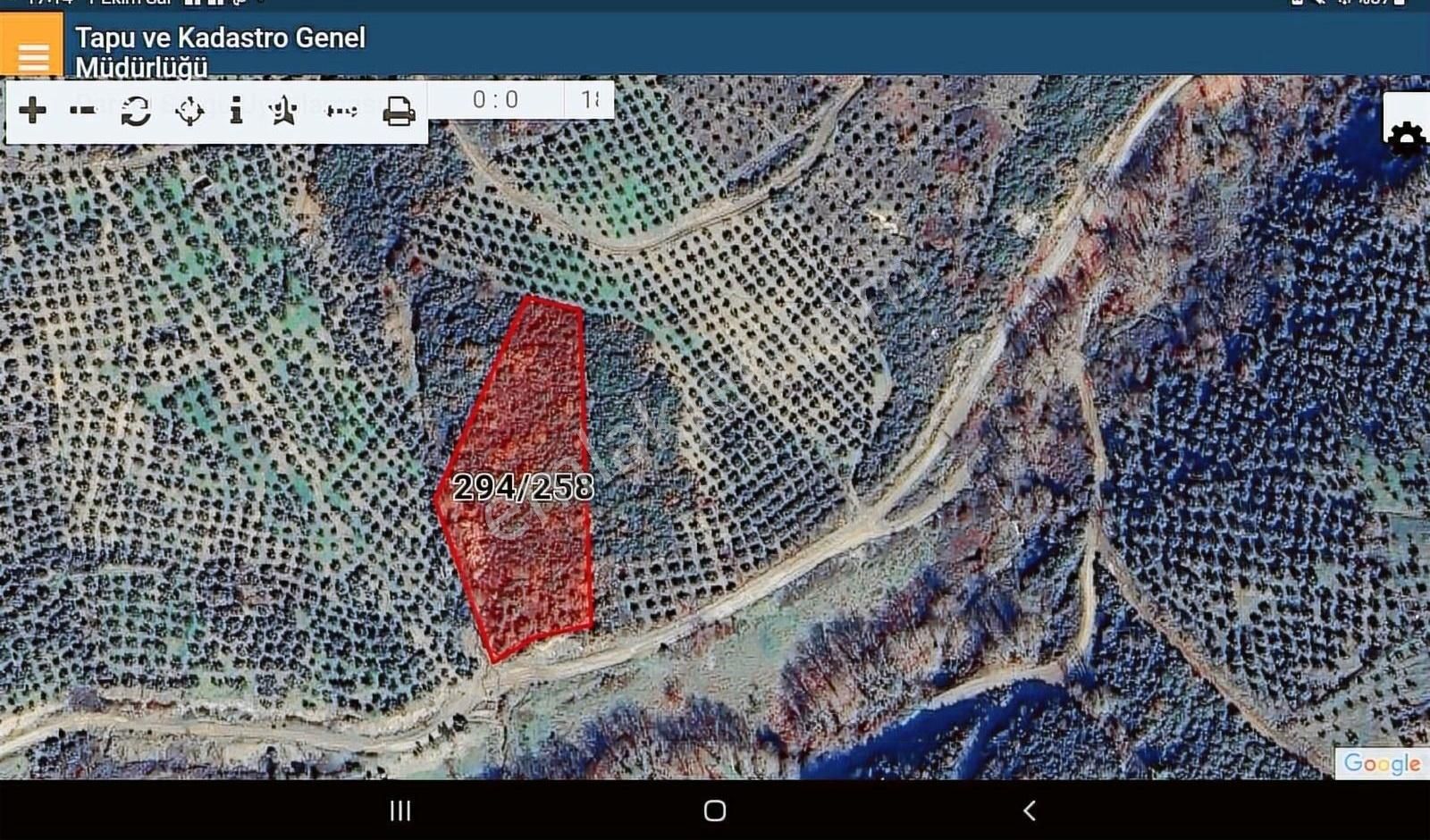 Gemlik Küçükkumla Satılık Tarla Gemlik Kücükkumluca Lokasyonunda Baraj Yolu Üzerinde 294/258par