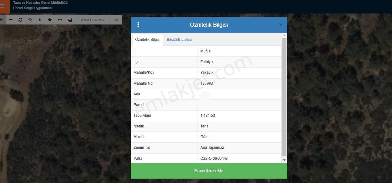 Ayşah Gayrimenkul'den Fethiye Yakacık'ta Satılık Tarla - Görsel 3