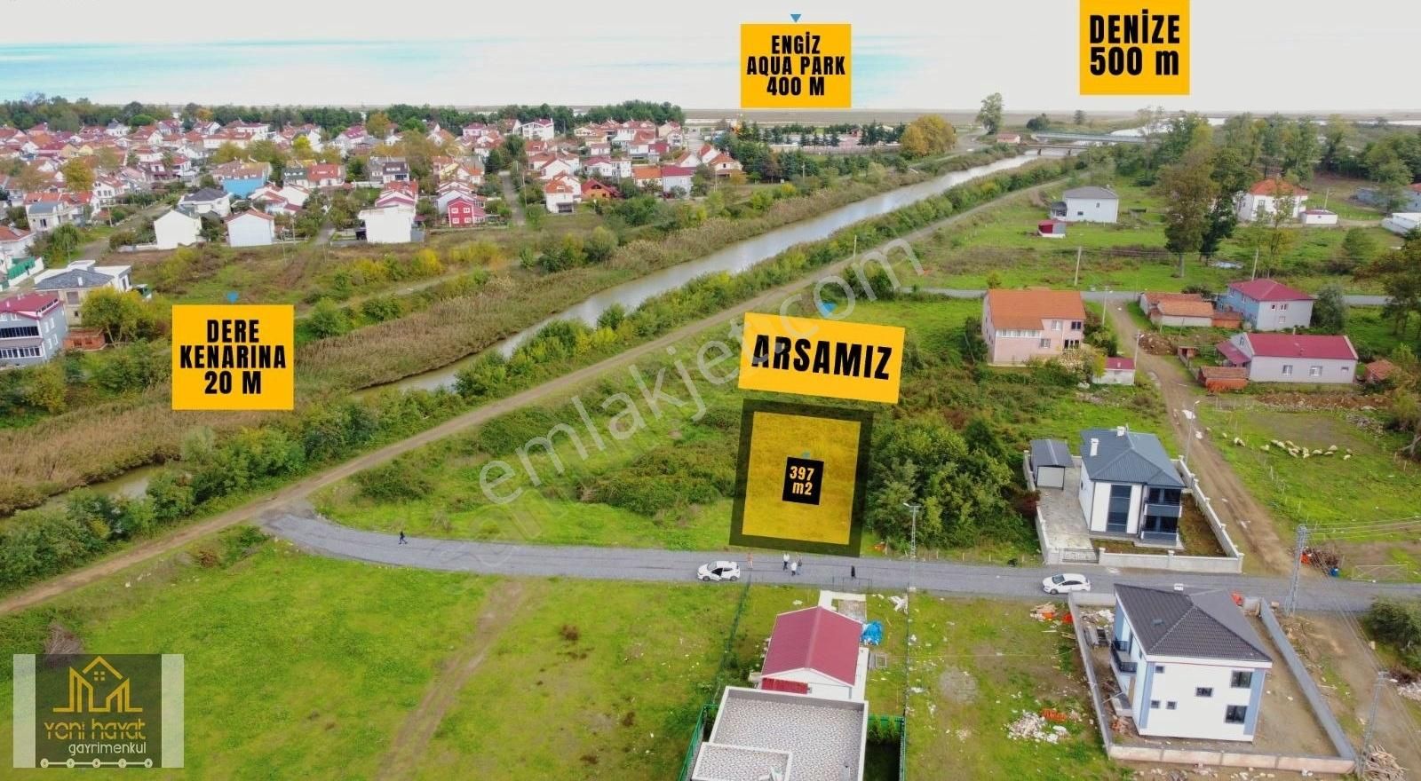 19 Mayıs Engiz Satılık Villa İmarlı Engizde Deniz Ve Irmak Kenarına Yakın 397 M2 Arsa