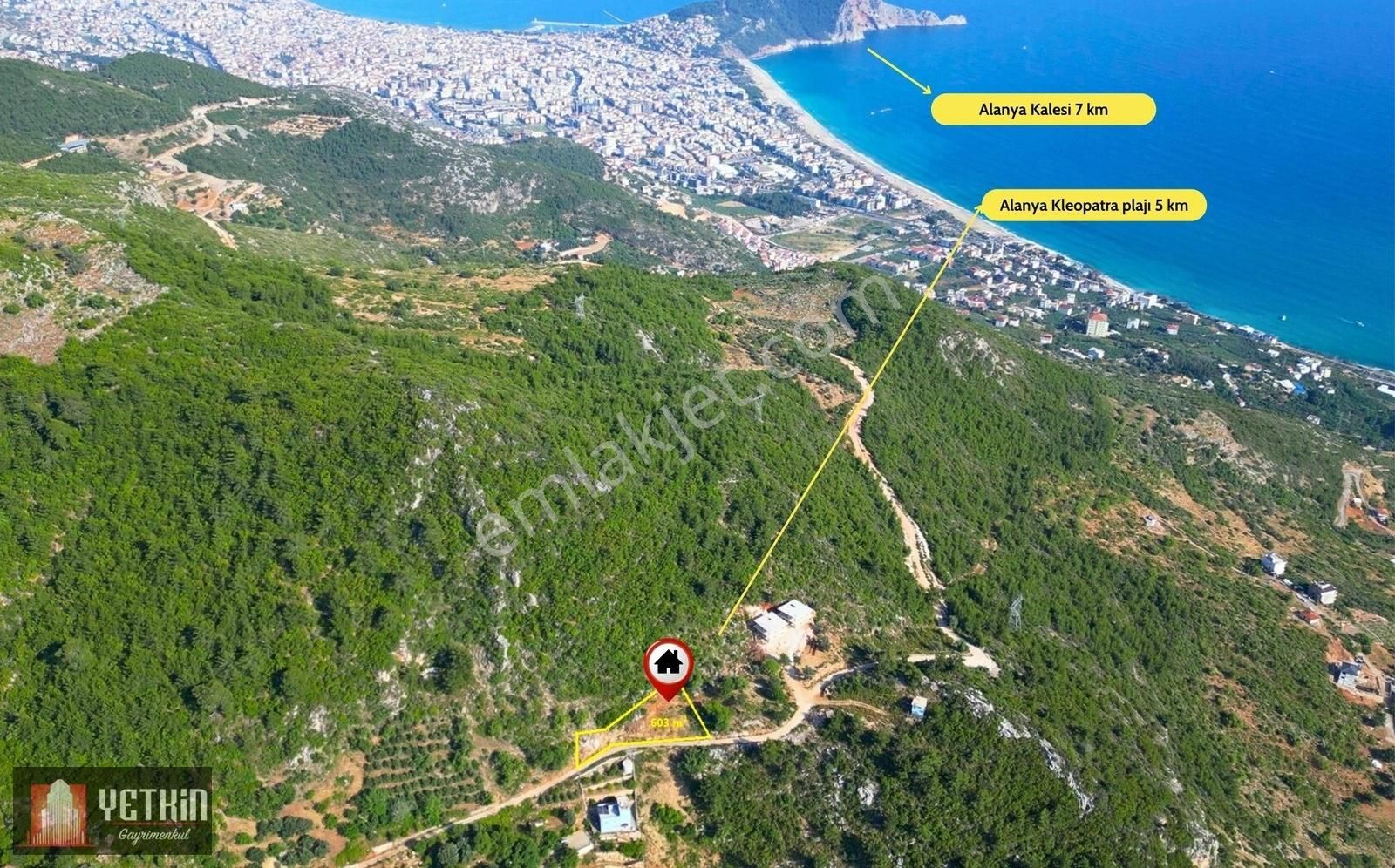 Alanya Yasirali Satılık Tarla Satılık 603 M² Arazi - Denize 5 Km