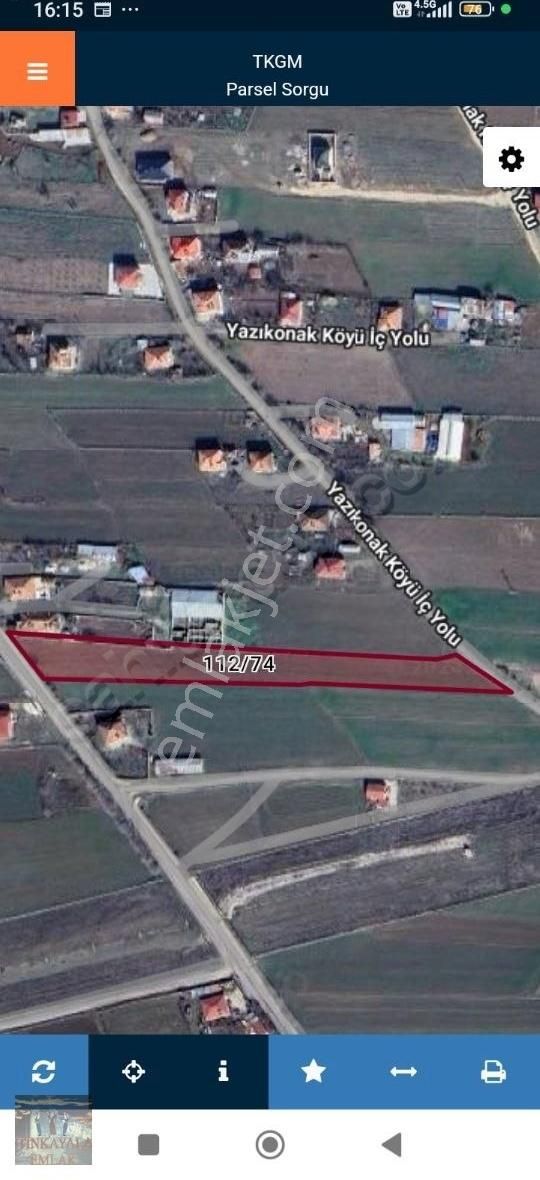 Elazığ Merkez Yazıkonak Bld. (Fatih) Satılık Tarla Yazıkonakta Asvalt Yola Sıfır Satılık 6550 Metre Tarla