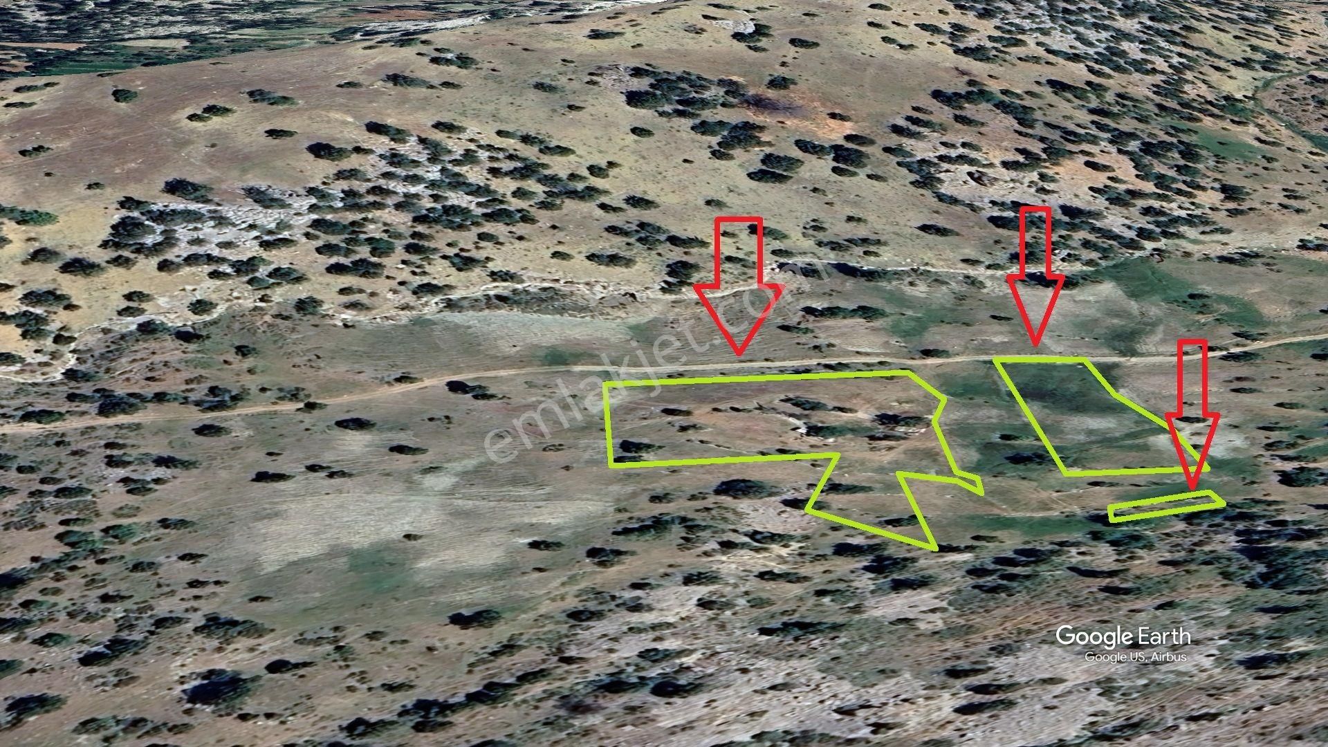 Çameli Cumaalanı Satılık Tarla Yatırımlık 8690 M2 Yola Sıfır 3 Müstakil Parsel