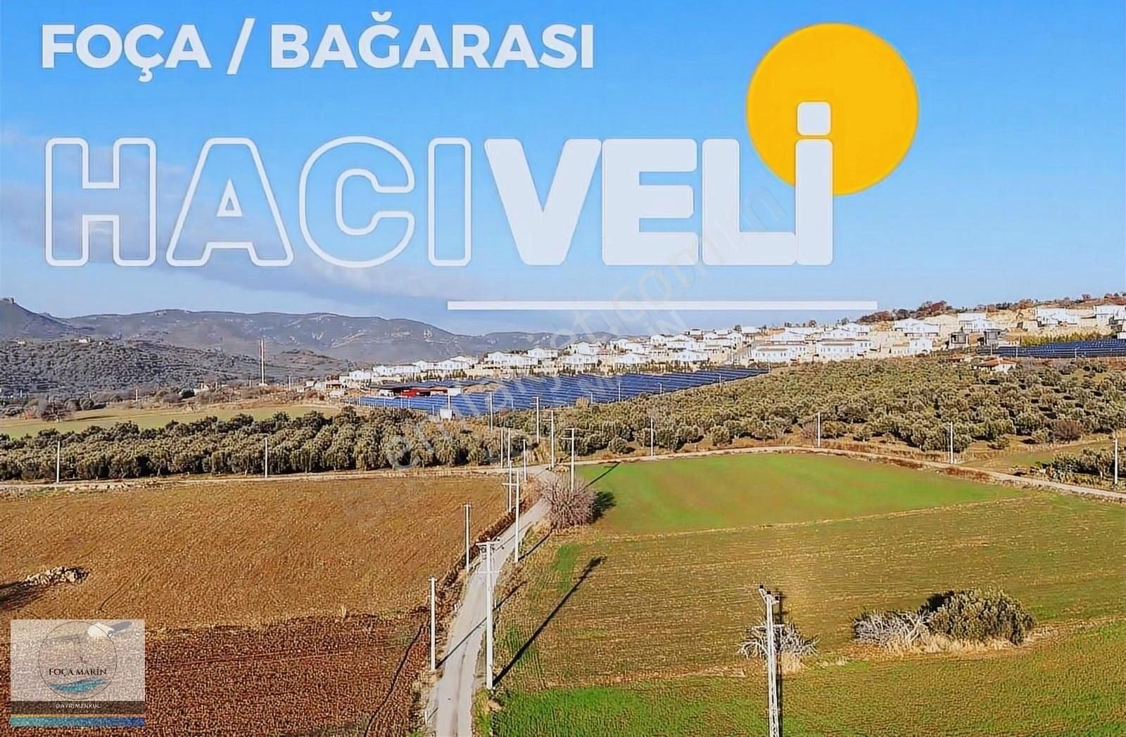 Foça Hacıveli Satılık Tarla Bağarası Hacıveli'de 13.357 M2 Tarla