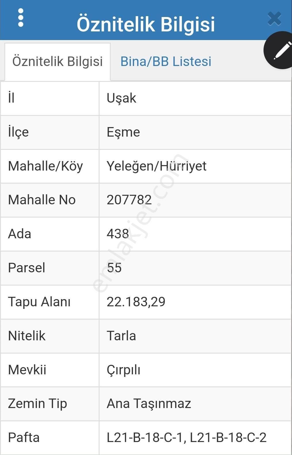 Uşak Eşme Yeleğen Kasabasında 22183m2 Satılık Tarla - Görsel 3