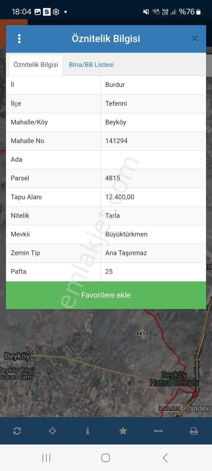 Burdur Fethiye Yoluna Yakın Tarla - Görsel 8